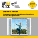 BÜYÜK BOY - WINBLOCK Çocuklar için Pencere Çelik Güvenlik Ağı – Yeni Nesil Pencere Korkuluk Sistemi - Görsel 2