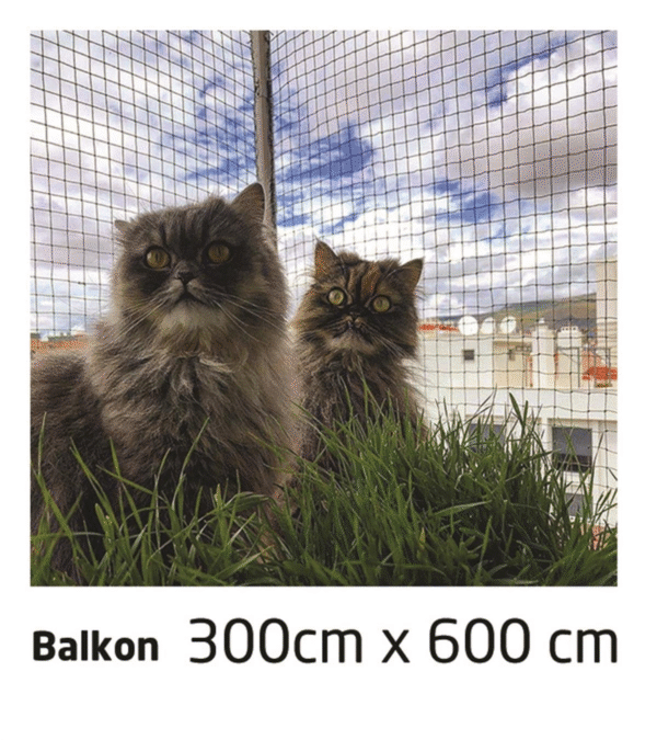 WINBLOCK PETS – Balkonlar için Çelik Telli Kedi Güvenlik Filesi – 300X600CM