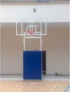 Basketbol Potası 4 Direk Tekerlekli, Ağırlıklı, Seyyar 10 mm Cam (Ak) Panya 105x180