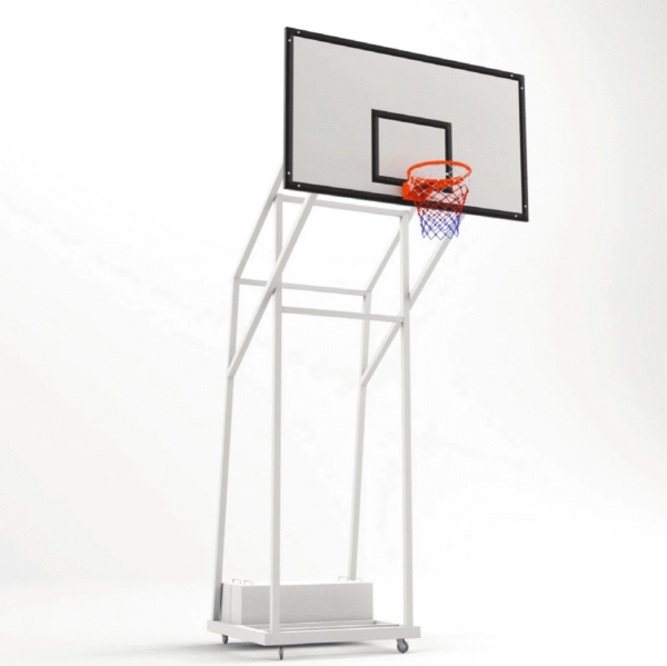 Basketbol Potası 4 Direk Tekerlekli, Ağırlıklı, Seyyar Fiber Panya Panya 105 x180 cm