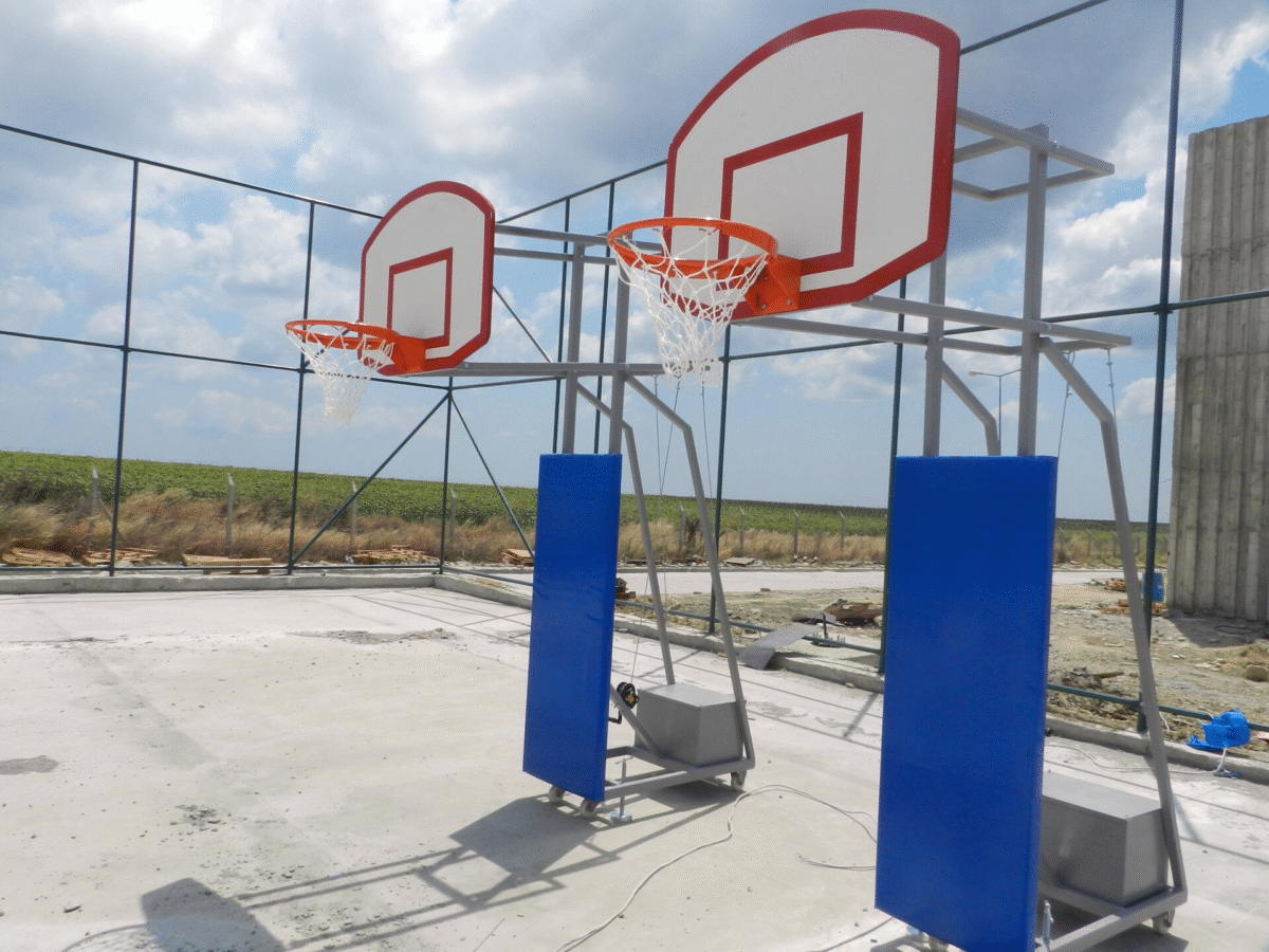 Tekerlekli Fiber Amerikan Panya 90x120 Basketbol Potası - Görsel 1